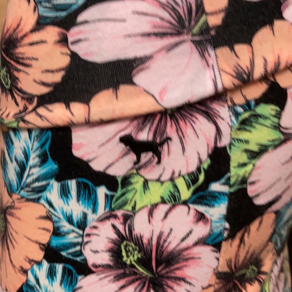 PINK hibiscus Hawaiian flower pencil skirt medium - Picture 3 of 7